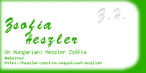 zsofia heszler business card